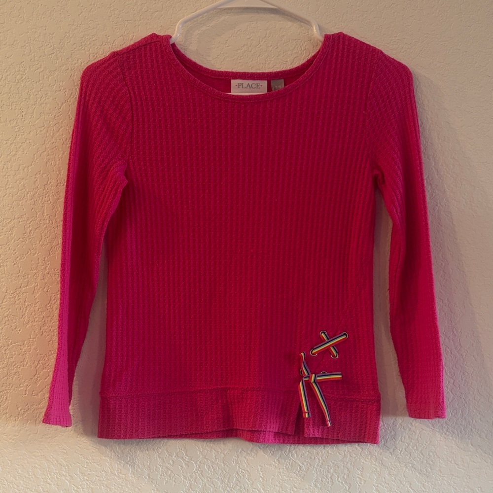 The Children's Place Fuchsia Long Sleeve with Rainbow Accents